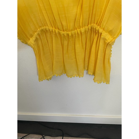 NWT Women’s NY Collection Yellow Sheer Top XL - Picture 5 of 10